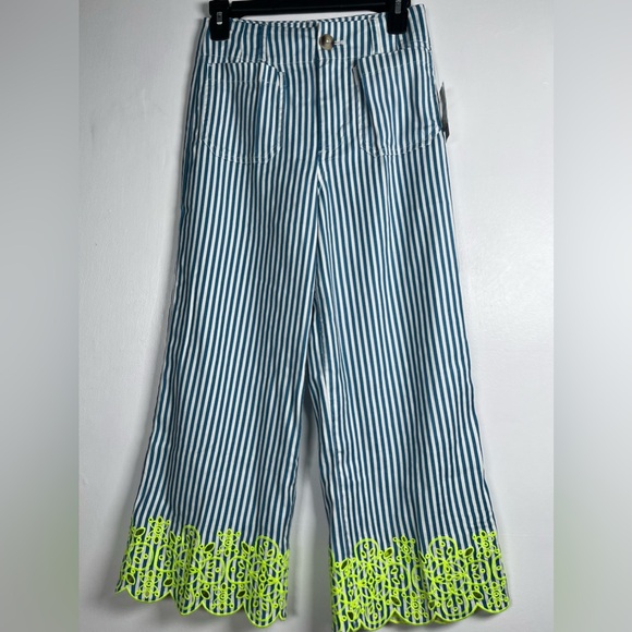 Anthropologie Pants - Anthropologie Maeve Pants Sz 2 Petite Blue Hi-Rise Colette Wide Leg  NEW